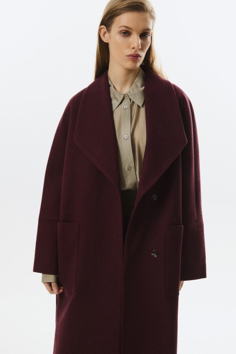 пальто с поясом от бренда снежная королева вид слева