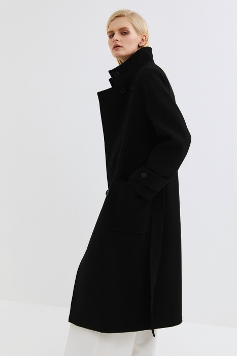 пальто с поясом от бренда снежная королева вид слева