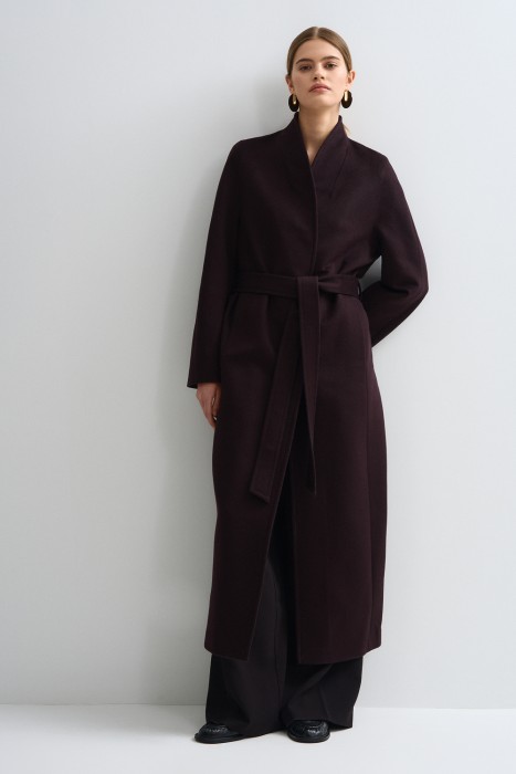 пальто с поясом по цене 20240 руб вид справа