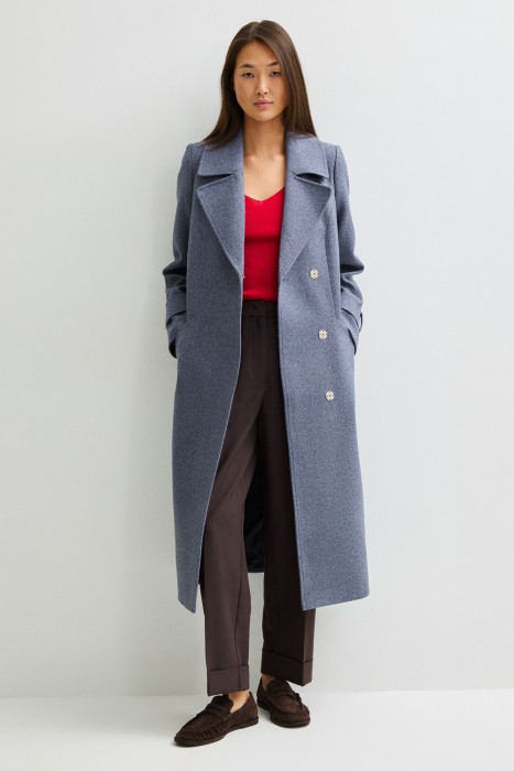 пальто с поясом 826829003 фотография