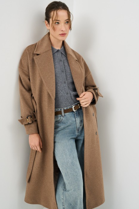 пальто с поясом 774833003 фотография