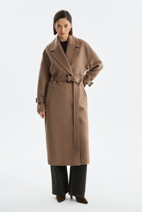 пальто с поясом по цене 14680 руб вид справа