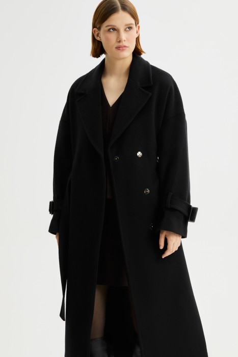 пальто с поясом 774823003 фотография