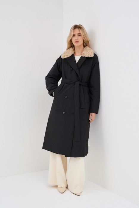пальто с поясом 775490003 фотография