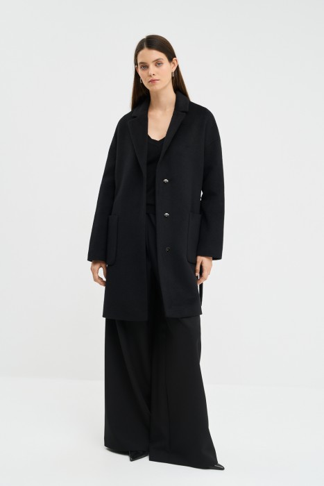 пальто с поясом от бренда снежная королева вид слева