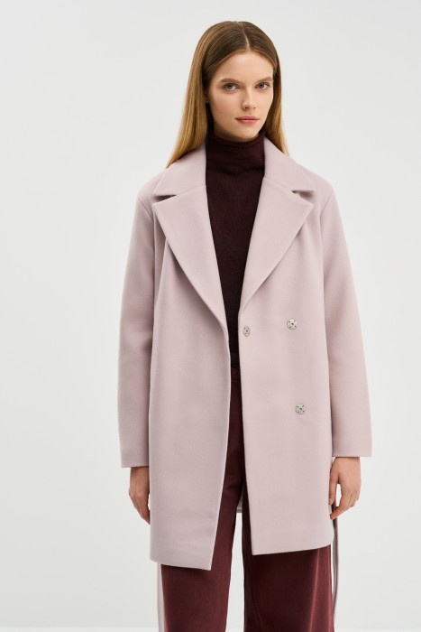 пальто с поясом от бренда снежная королева вид слева