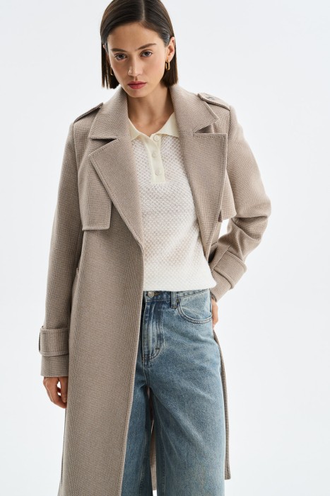 пальто с поясом 774819003 фотография