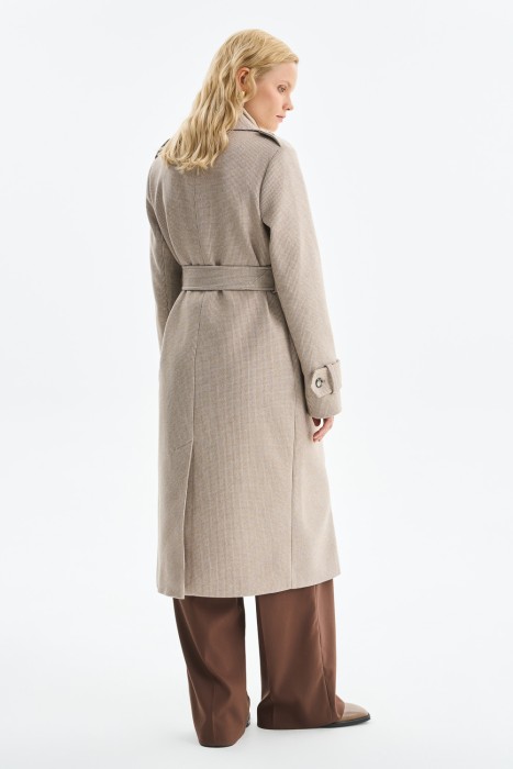 пальто с поясом от бренда снежная королева вид слева