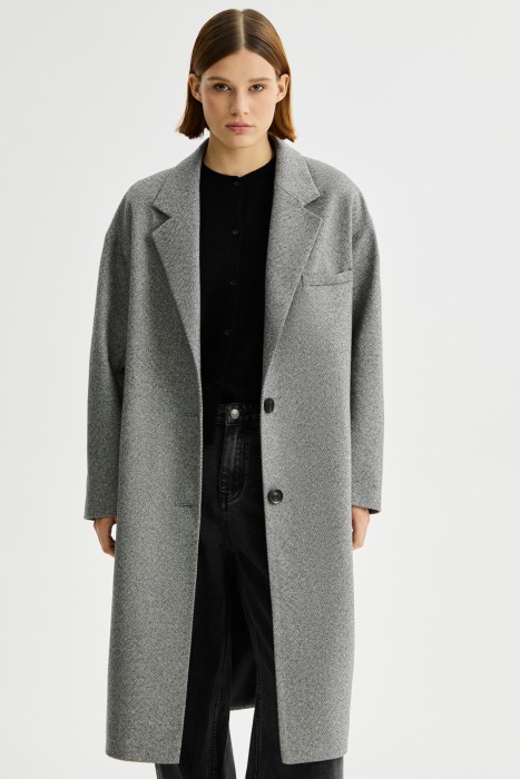 пальто с поясом из россии вид сбоку