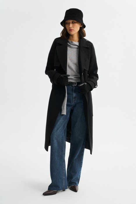 пальто с поясом 774838003 фотография