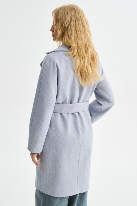 пальто с поясом по цене 11120 руб вид справа