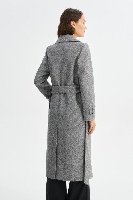 пальто с поясом от бренда снежная королева вид слева