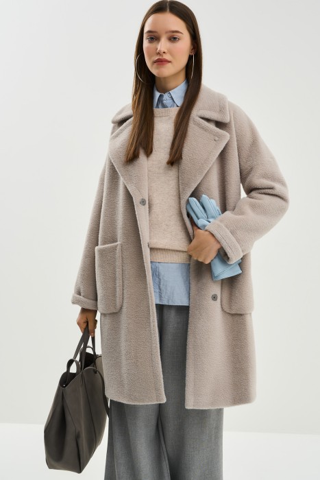 пальто с поясом по цене 14580 руб вид справа