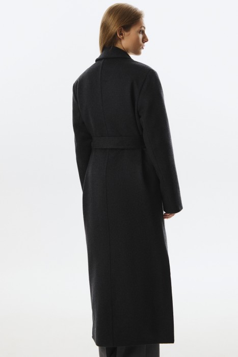 пальто с поясом из россии вид сбоку