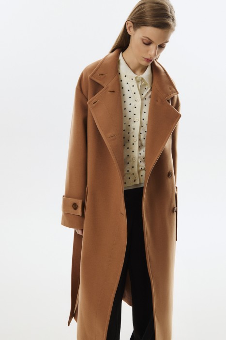 пальто с поясом 808668003 фотография