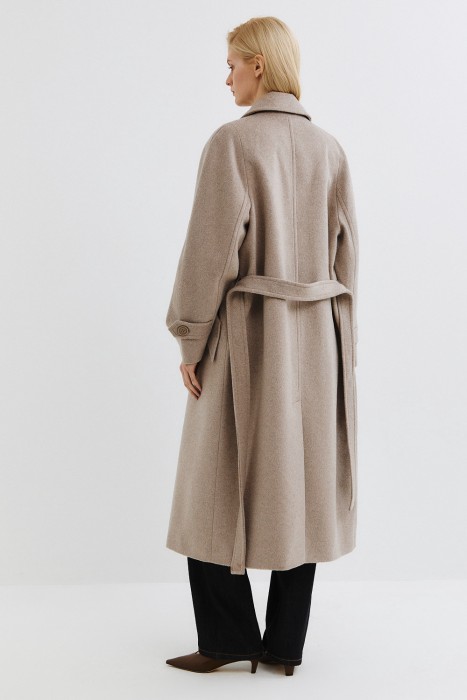 пальто с поясом по цене 11410 руб вид справа