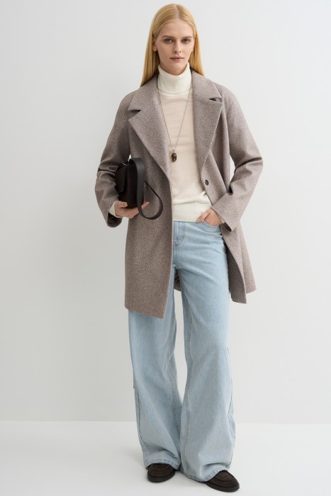 пальто с поясом 808708003 фотография