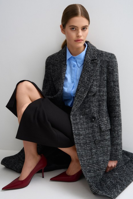 пальто с поясом 807257003 фотография