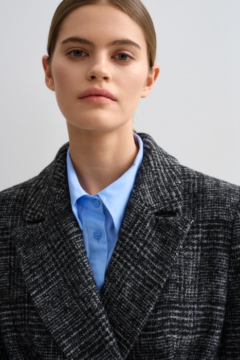 пальто с поясом из россии вид сбоку