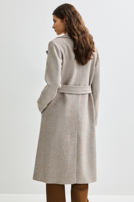 пальто с поясом по цене 10260 руб вид справа