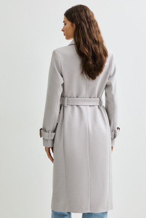 пальто с поясом по цене 11510 руб вид справа