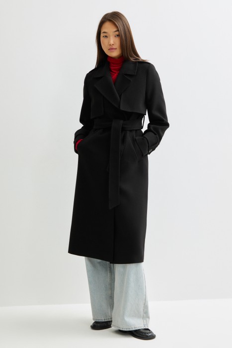 пальто с поясом 808691003 фотография