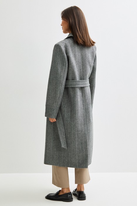 пальто с поясом по цене 9970 руб вид справа