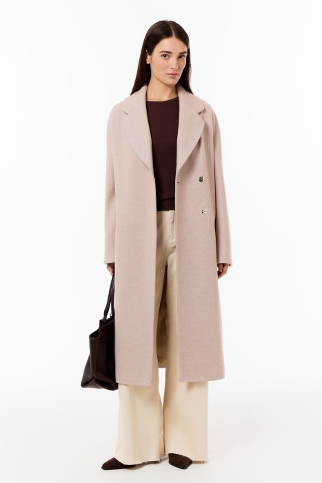 пальто с поясом от бренда снежная королева вид слева