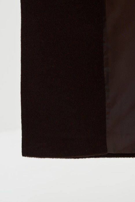 пальто с поясом из россии вид сбоку