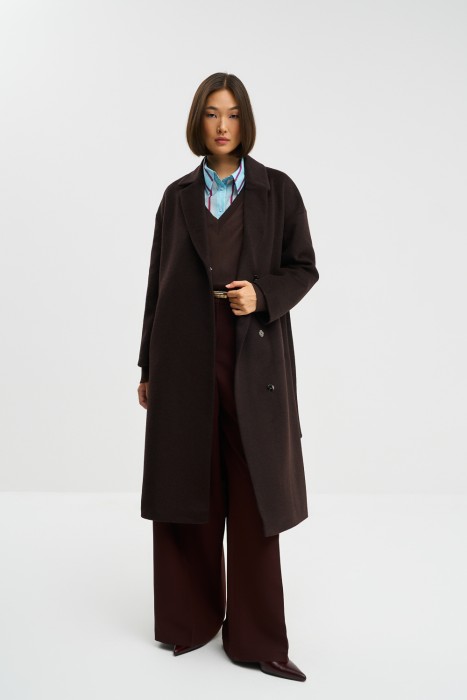 пальто с поясом 774832003 фотография