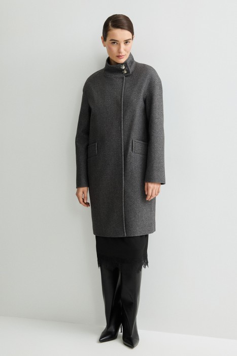 пальто с воротником-стойкой 808693003 фотография