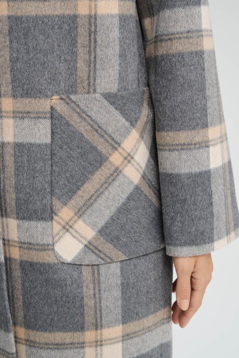 пальто в клетку из россии вид сбоку