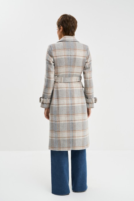 пальто в клетку по цене 14290 руб вид справа