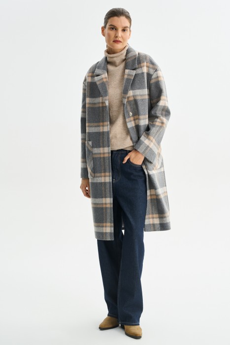 пальто в клетку 774845003 фотография