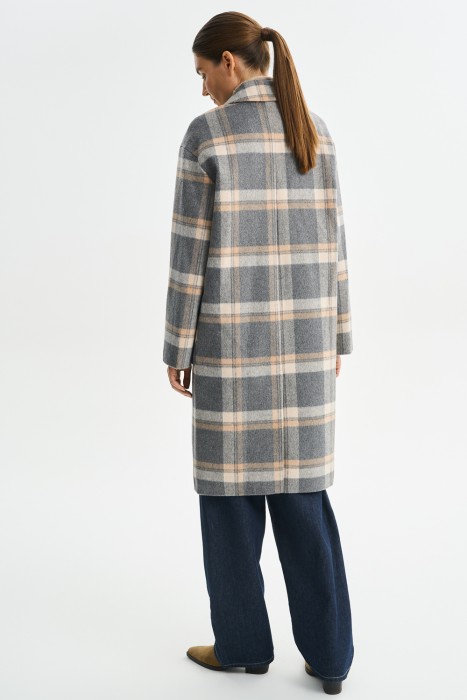 пальто в клетку по цене 11030 руб вид справа