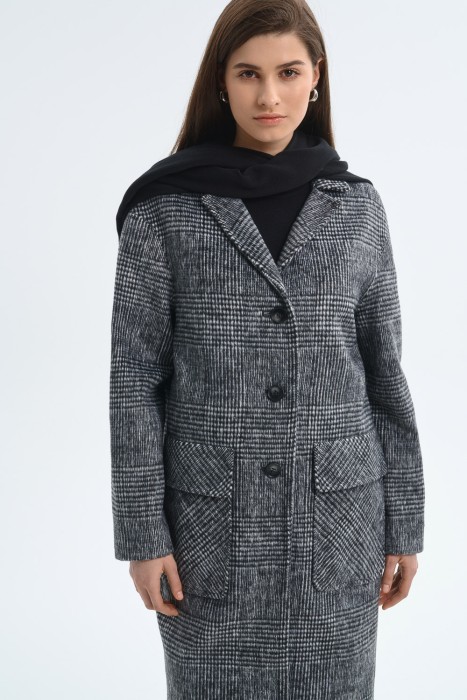 пальто в клетку 751223003 фотография