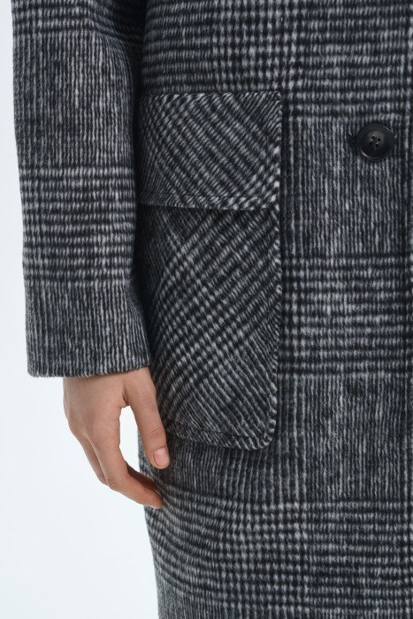 пальто в клетку из россии вид сбоку