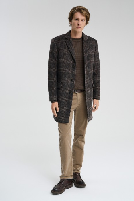 пальто в клетку 713121003 фотография