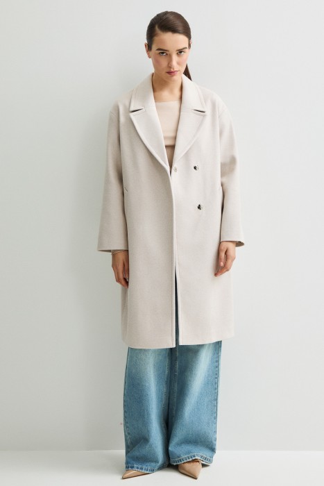 пальто от бренда снежная королева вид слева