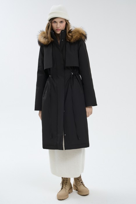 парка с отделкой мехом енота 723421003 фотография