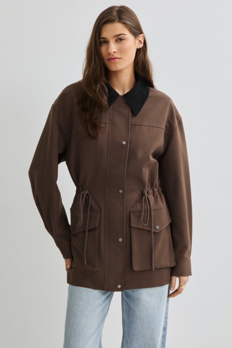 парка от бренда снежная королева вид слева