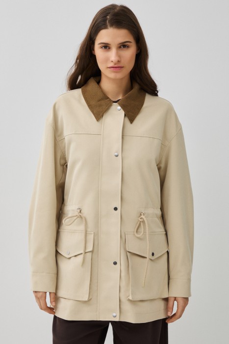 парка от бренда снежная королева вид слева