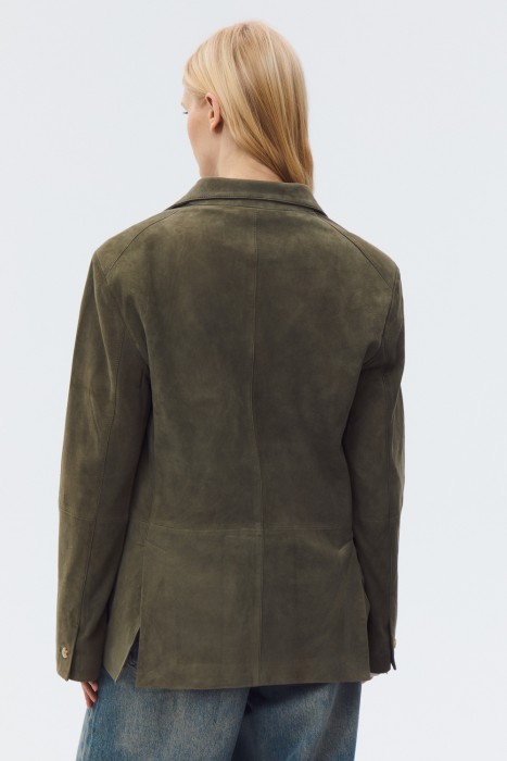 пиджак из натуральной замши по цене 20150 руб вид справа