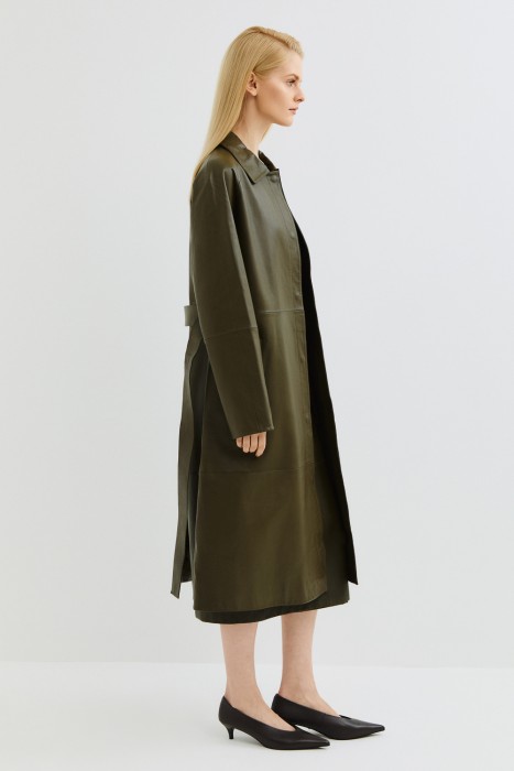 плащ из натуральной кожи по цене 19590 руб вид справа