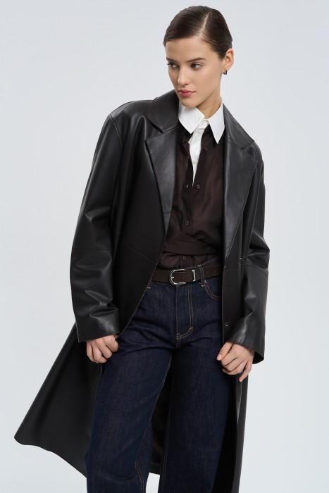 плащ из натуральной кожи 773848003 фотография