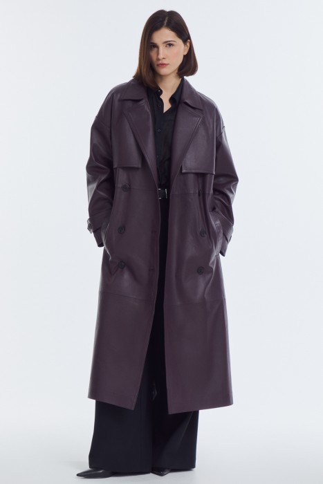 плащ из натуральной кожи 802550003 фотография