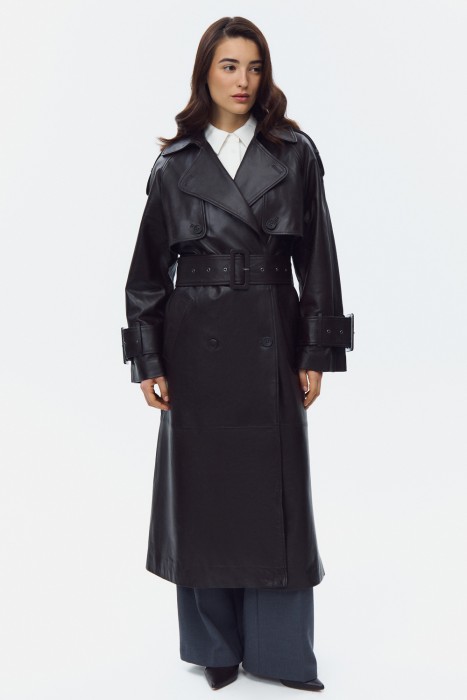 плащ из натуральной кожи по цене 22390 руб вид справа