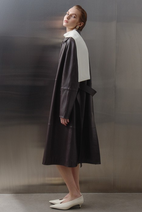 плащ из натуральной кожи 802541003 фотография