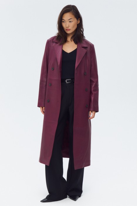 плащ из натуральной кожи 818323003 фотография