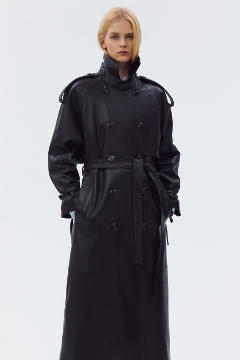 плащ из натуральной кожи по цене 22390 руб вид справа